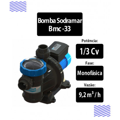 Bomba para piscinas 1/3 CV BMC-33 Sodramar