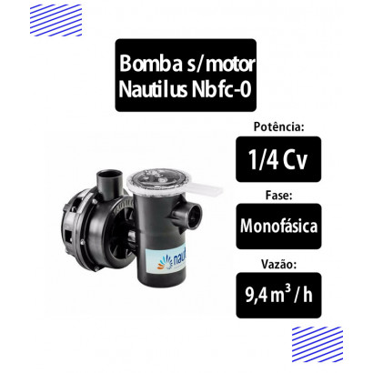 Bomba Sem Motor Para Piscinas 1/4 Cv (Nbfc0) - Nautilus