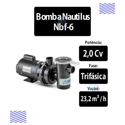 Bomba para piscinas 2,0 CV Trifásica NBF6 - Nautilus
