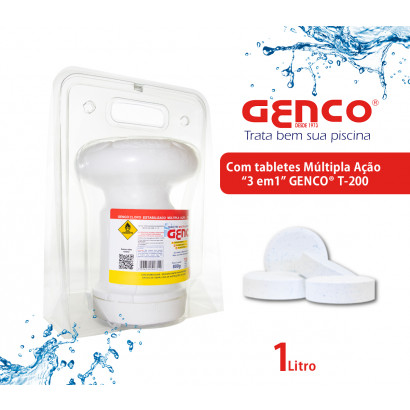 kit mini flutuador de cloro Genco 3 EM 1 G800 