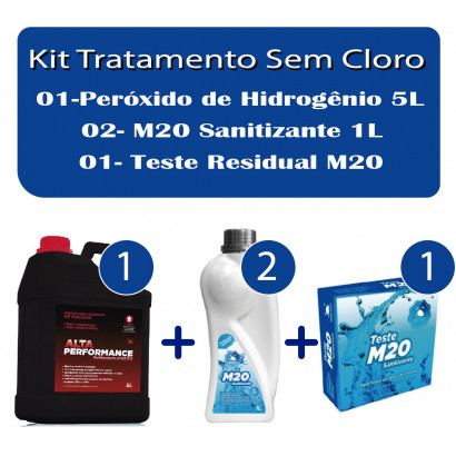 Kit Peróxido de Hidrogênio + 02 Mplus Oxidante + Teste m20