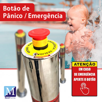 Torre Botão de Pânico Emergência para piscina COMPLETO 