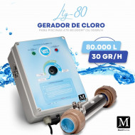 Gerador de Cloro p piscinas Ligh tech 30Gr/h LTG 80