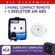 Kit 1 Led Para Piscinas (6w RGB ABS 68mm SMD) + Painel De Comando Compact Remoto