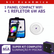 Kit 1 Led Para Piscinas (6w RGB ABS 68mm SMD) + Painel De Comando Compact Wifi