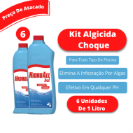 kit 6 und Algicida Choque 1 Litro Hidroall
