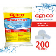 Cloro tablete tradicional estabilizado concentrado 200gr Genco 