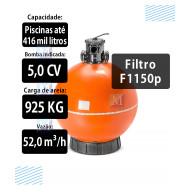 Filtro F1150P para Piscinas até 416 Mil Litros Nautilus
