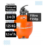 kit Filtro e bomba portátil c/ carrinho F300pc para piscinas até 16 mil litros Nautilus
