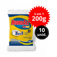 Cloro Tablete HCL 3 EM 1 Multiação 200gr Hidroall - kit c/ 10