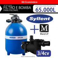 kit syl 50 syllent e Bomba 3/4 para piscinas até 65.000 litros Marol Lp