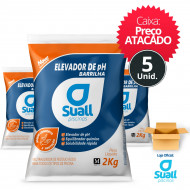 kit 5 unid ELEVADOR DE pH TRADICIONAL Barrilha Suall 2kg  