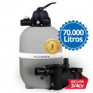 kit Filtro e Bomba para piscinas até 72.000 litros 3/4cv Marol