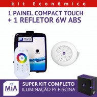 Kit 1 Led Para Piscinas (6w RGB ABS 68mm SMD) + Painel De Comando Compact Touch