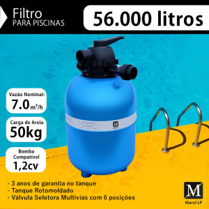 Filtro para piscinas até 56.000 litros Marol Lp 40 - 1/2cv