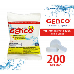 Cloro tablete Genco 3 em 1 multiação 200gr 
