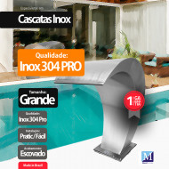 Cascata Slim Pequena Aço Inox 316 Premium Pro