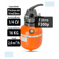 Filtro para piscinas até 22.000 litros Marol Lp 20 - 1/4cv