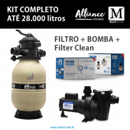 Kit Filtro Bomba para piscinas de até 20.000 litros com Filter Clean Alliance