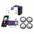 Kit 4 Leds Para Piscinas (9w RGB Inox 60mm) + Painel De Comando wifi