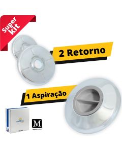 Kit Brustec Inox 2 Dispositivos De Retorno + 1 Aspiração