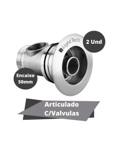 Kit Light Tech 2 Dispositivos de Hidromassagem Inox 1 1/2" kit com válvulas