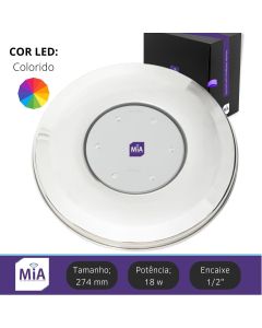 Led para piscina 18w RGB Inox 274 mm Super MIA