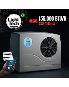 Trocador de Calor C/WIFI MASTER para piscinas até 182M³ Light Tech Trifásico 220