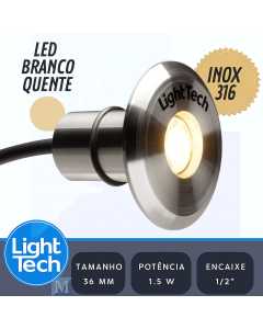 Balizador Led Branco Quente 1,5 W Light Tech