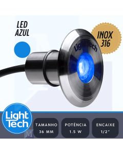 Balizador Led Azul 1,5 W Light Tech