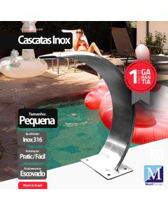 Cascata Slim Pequena Aço Inox 316 Premium Pro