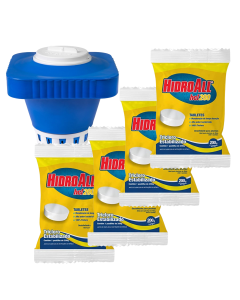 Clorador Para Piscina Com 4 Pastilhas De Cloro HCL Tradicional Hidroall 200g