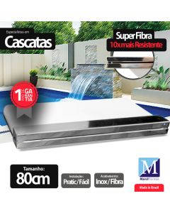 Cascata de embutir 80 cm Tradicional Inox