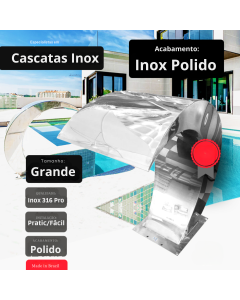 Cascata Vitoria STAR Grande Aço Inox Polido 316 Pro