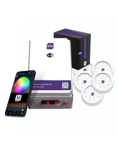 Kit 5 Leds 9w RGB Para Piscinas + Painel De Comando Wifi
