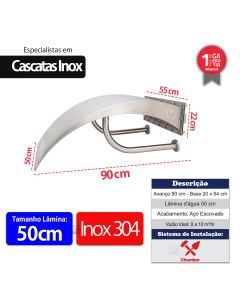 Cascata de Parede para Piscina Niagara Aço Inox 304