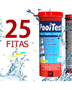 Fita teste Pool Test - Hidroall 25 UNIDADE