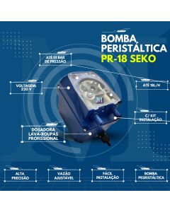 Bomba Dosadora Seko Peristáltica Pr18 Para Máquina De Lavar Roupas Profissional