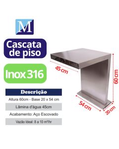 Cascata para Piscina Premium Master Aço Inox 316