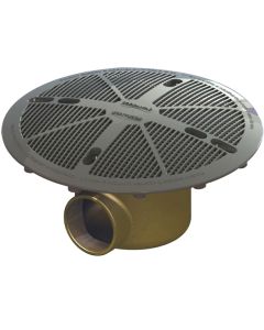 Ralo de Fundo Anti-turbilhão 1 1/2´(50mm) Tampa FSB e base latão para Piscinas de Alvenaria