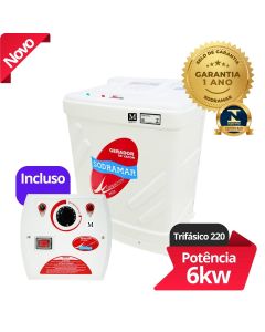 Sauna a Vapor Sodramar 6kw Compact line Analógico completo até 6m³ 220v Trifásico 