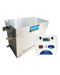 Sauna a vapor Steam Inox até 10m³ Universal c/ Comando Digital Sodramar