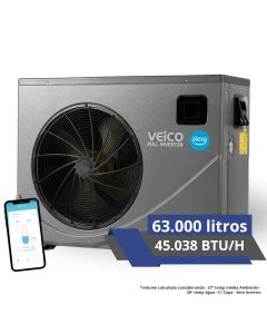 TROCADOR DE CALOR EKO FULL INVERTER Wifi ATÉ 63M³ 45.038 BTU Fluidra