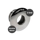 Kit 2 Dispositivos De Retorno Inox 316 Encaixe 60mm Light Tech