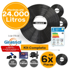 Kit Completo Aquecimento Solar Piscinas até 24.000 Litros (6 Placas) Com CDT e Bomba 1/2 CV