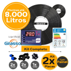 Kit aquecimento Solar piscinas até 8.000 L com CDT (2 PLACAS)