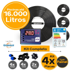 Kit aquecimento Solar piscinas até 16.000 L com CDT (4 PLACAS)