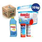 Kit Cloro granulado hidrosan penta 10kg + Clarificante Hidrofloc + fita teste