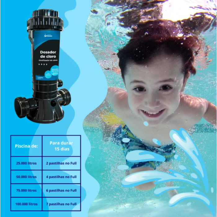 kit Blue Star 2000 Panozon Ozônio para piscinas + Dosador Até